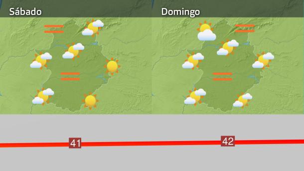 Mapa de previsión del sábado 28 y domingo 29 de junio