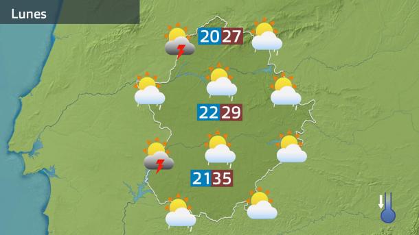 Mapa de previsión del lunes 23 de junio
