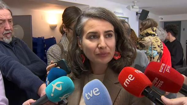 Irene de Miguel, de Unidas por Extremadura, tras el acto institucional por el Día Internacional de la Eliminación de la Violencia contra las Mujeres