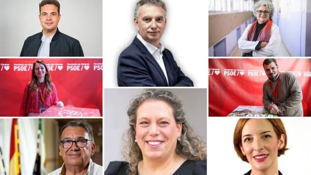 Miembros de la Comisión Gestora del PSOE de Extremadura