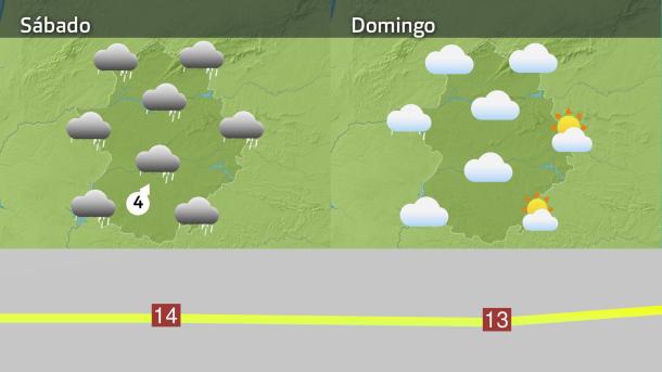 Mapa de previsión del sábado 7 y domingo 8 de febrero