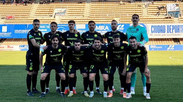 Once inicial del CD Extremadura en su partido frente al Xerez