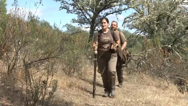Cazadores durante una jornada de actividad cinegética
