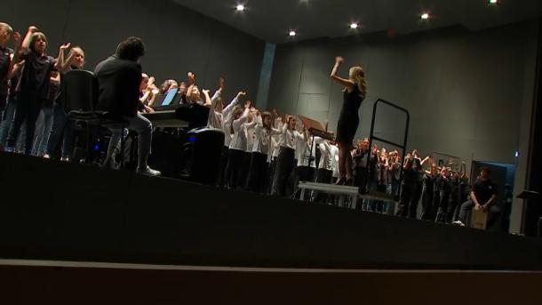 El Palacio de Congresos de Mérida ha acogido este domingo el Encuentro de Coros de Conservatorios de Extremadura