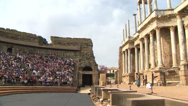 Representación teatral en el Festival de Teatro Grecolatino de Mérida, en una imagen de archivo