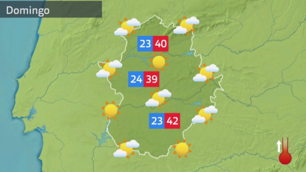 Mapa de tiempo previsto para el domingo 12 de junio