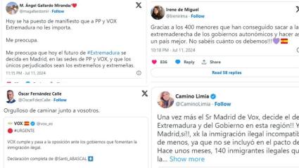 Reacciones en redes sociales al anuncio de Vox