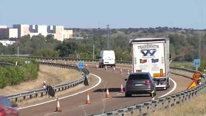 Obras en la A-5 a la altura de Badajoz