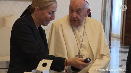 María Guardiola con el Papa Francisco