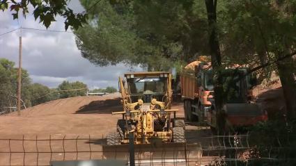 Obra de los nuevos aparcamientos del Parque del Príncipe