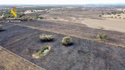 Incendio en Aldea del Obispo