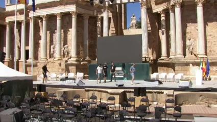 Preparativos en el Teatro Romano