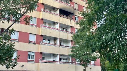 Edificio donde se ha producido el incendio en Cáceres