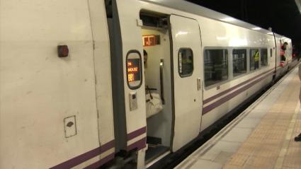 Tren llegando a la estación de Badajoz