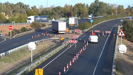 Obras en la A-5 a su paso por Badajoz