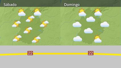 Mapa de previsión del sábado 23 y domingo 24 de noviembre