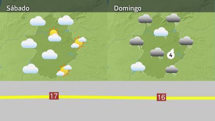 Mapa de previsión para el 4 y 5 de enero