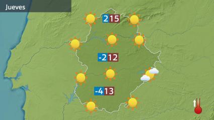 Mapa de previsión del jueves 16 de enero