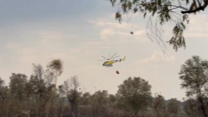 Desactivado el nivel 1 de peligrosidad en el incendio forestal de Madrigalejo