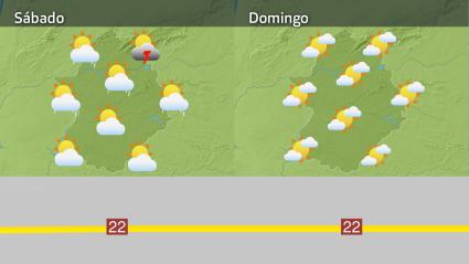 Mapa de previsión del 10 y 11 de mayo