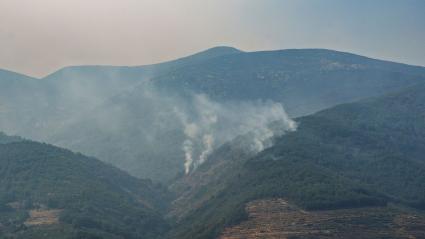 Vista del incendio de Jarilla en Jerte, Cáceres