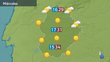 Mapa de previsión del miércoles 20 de agosto