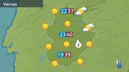 Mapa de previsión del viernes 8 de agosto