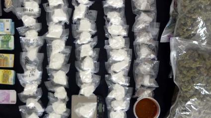 Parte de la cantidad incautada