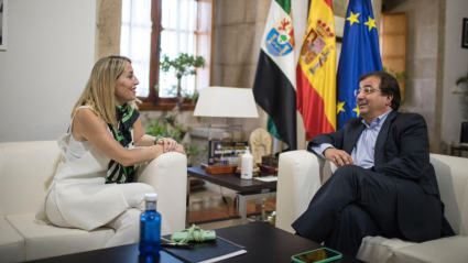 Imagen que ha publicado la presidenta de la Junta de Extremadura para trasladar sus condolencias