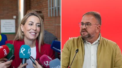 María Guardiola y Antonio Rodríguez Osuna durante actos de este lunes 3 de noviembre