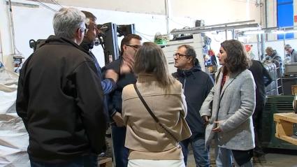 Irene de Miguel vivista las instalaciones de Minusbarros en Zafra