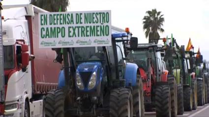 Tractorada en Extremadura, en protesta por el acuerdo con Mercosur y la nueva PAC