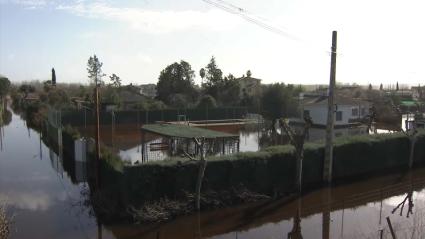 Zonas de Coria inundadas tras las últimas borrascas que ha sufrido la región