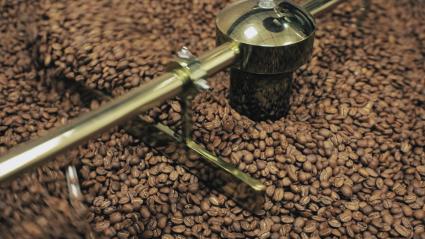 Café en un tostadero