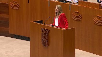Piedad Álvarez, portavoz del PSOE, interviene en la segunda sesión del Debate de Investidura