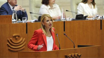 Piedad Álvarez, portavoz del PSOE de Extremadura, en la Asamblea