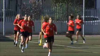 Las jugadoras del Santa Teresa en un entrenamiento de pretemporada