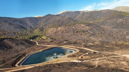 Imagen aérea del incendio