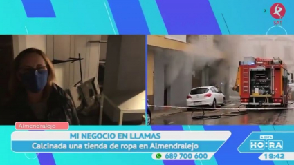 Incendio en Almendralejo
