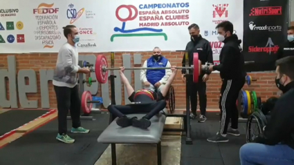 Loida Zabala durante la prueba en la que se ha proclamado Campeona de España