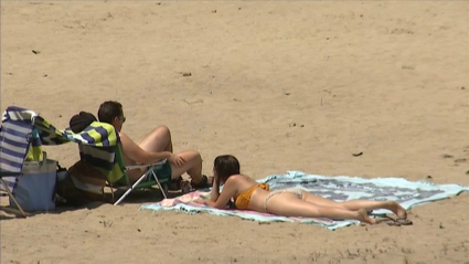 Gente en la playa