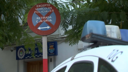 Coche de la policía en Almendralejo