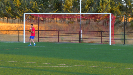 Antonio Jesús Domínguez, portero de fútbol con parálisis cerebral, discapacidad, deporte, inclusión, Fregenal de la Sierra