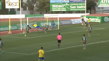 Momento del 1-1 del Cádiz B en Villanueva.