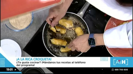 croquetas de huevos fritos con jamón ' A esta hora'