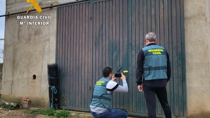 Agentes realizando una inspección ocular tras uno de los robos