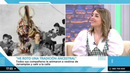 María Hernando, primera mujer Jarramplas en la historia