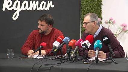Manuel Gutiérrez (IPAL) y Juan Carlos Prieto (PSOE) en la rueda de prensa esta mañana