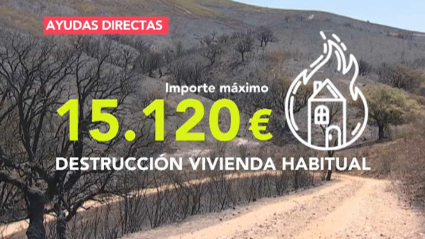 Así son las ayudas por los daños de los incendios