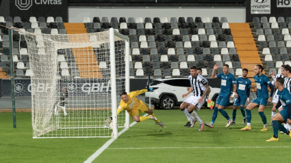 Gol fantasma del Badajoz.